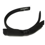 ショッピングシャネル シャネル CHANEL リボン カチューシャ サテン ブラック 黒 ヘアアクセサリー ☆AA★ レディース
