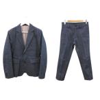 J скумбиря Tino J.Sabatino Denim выставить 1 индиго голубой tailored jacket блейзер брюки низ верх и низ в комплекте men 