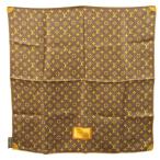  Louis Vuitton LOUIS VUITTON монограмма Calle Classic шелк шарф Brown чай M72270 женский 