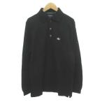 バーバリーゴルフ BURBERRY GOLF 美品 長袖 ポロシャツ ゴルフ ウエア Mサイズ 黒 ブラック ■GY09 メンズ