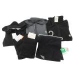 未使用品 ユニクロ UNIQLO 美品 6点 セット タグ付き ジャケット パーカー ジップアップ マフラー 靴下 など S〜Mサイズ 黒 ブラック グレ