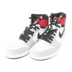 ナイキ NIKE 箱付き タグ有 美品 Air Jordan 1 High OG エアジョーダン レトロ ハイカットスニーカー US10.5 28.5cm ホワイト グレー レッ