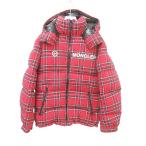 モンクレール MONCLER GENIUS × フラグメント FRAGMENT 20AW 美品 ハンガー付 MAYAK ダウンジャケット チェック 2 Mサイズ 赤 レッド ★AA
