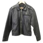 ハーレーダビッドソン 90年代 シングル ライダース ジャケット イーグルタグ 40131 革ジャン カウハイド 牛革 M 黒 ブラック メンズ