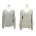 ユニクロ UNIQLO 2点 セット カシミヤ100% 長袖 ニット Vネック セーター トップス 無地 Lサイズ グレー ■MMI レディース