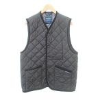 ラベンハム LAVENHAM × ソフネット SOPHNET 美品 24AW キルティング ベスト イギリス製 Sサイズ 黒 ブラック メンズ