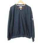  Callaway CALLAWAY прекрасный товар футболка длинный рукав Logo V шея тонкий одежда для гольфа L размер темно-синий темно-синий #MET1 мужской 