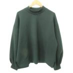  Takeo Kikuchi TAKEO KIKUCHI прекрасный товар футболка mok шея одноцветный боковой разрез толстый свободный размер зеленый зеленый #MET1 женский 