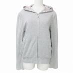 ツモリチサト TSUMORI CHISATO パーカー ジップアップ 長袖 裏猫花柄 グレー 2 M相当 ■MET1 X レディース