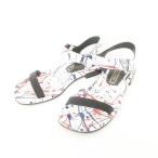 ショッピングJACOBS マークジェイコブス MARC JACOBS 箱付き 美品 マルチペイント デザイン サンダル  M9000789 35 約22.0cm 白 ホワイト マルチカラー レディ
