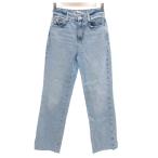 ショッピングzara ザラ ZARA デニムパンツ ジーンズ カットオフ 34 ライトブルー /UO MMT レディース