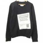 メゾンマルジェラ 18年 STEREOTYPE SWEATSHIRT ステレオタイプ スウェット シャツ トレーナー 裏毛 国内正規 44 黒 メンズ