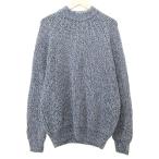 ユニクロ UNIQLO ミックスニット セーター ラグラン プルオーバー XL 紺 ネイビー ■YHS8 メンズ