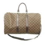  Louis Vuitton LOUIS VUITTON N41428 ключ poru частота lie-ru45 Damier eben сумка "Boston bag" PVC парусина katena есть 2WAY Brown 