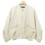 ザラ ZARA フェイクスエード ブルゾン 厚地 ジャケット XS ベージュ  レディース