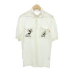  M You спорт M*U SPORTS рубашка-поло с коротким рукавом Popeye нашивка сделано в Японии 48 примерно XL размер белый белый #YHS2 мужской 