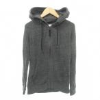  плюс tePLST Zip Parker длинный рукав одноцветный нашивка тонкий 2 S~M размер серый #YHS9