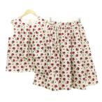 未使用品 ジルスチュアート JILL STUART タグ付き 花柄 カットソー スカート セットアップ 2 キナリ系 ■YHS10 レディース
