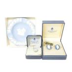  Wedgwood WEDGWOOD 3 позиций комплект . суммировать запонки булавка пепельница пепельница бледно-голубой Sky голубой прочее 