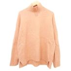 ユニクロ UNIQLO ウール混 ニット セーター ハイネック オーバーサイズ XLサイズ サーモンピンク ■GY99 レディース