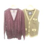  Gap GAP H&M прекрасный товар M размер вязаный кардиган лучший 2 позиций комплект бордо оттенок коричневого мужской 
