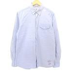 アベイシングエイプ A BATHING APE THE TROOPER ボタンダウン シャツ 長袖 無地 XL 水色 ライトブルー A0119 メンズ