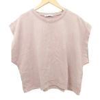ショッピングzara ザラ ZARA ヴィンテージ加工 半袖 カットソー Tシャツ L レンガ色 ■GY99 レディース