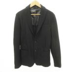 ショッピングzara ザラマン ZARA MAN テーラード ジャケット 上着 背抜き シングル 無地 厚手 48 Lサイズ 黒 ブラック メンズ