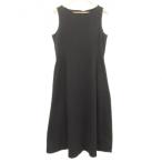未使用品 ユニクロ UNIQLO エアリズム AIRism タグ付き ノースリーブ フレア ワンピース ロング 薄手 L 黒 ブラック ■GY54 レディース