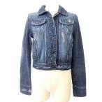 フォーエバー21 FOREVER21 デニム ジャケット Gジャン ダメージ加工 S 濃紺 /MKS A0223 レディース