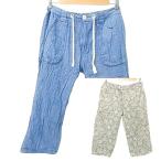 simplisite.SIMPLICITE прекрасный товар двусторонний укороченные брюки Dungaree aro - рисунок 46 M соответствует голубой серый A0224 мужской 