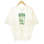 アディダス adidas スタンスミス Tシャツ 半袖 プリント クルーネック Mサイズ アイボリー ■GY47 レディース