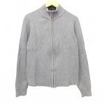 トミーヒルフィガー TOMMY HILFIGER 美品 ジップアップ ニット セーター ジャケット XS グレー ☆AA★ A0225 メンズ
