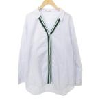 ショッピングzara ザラ ZARA シャツ 長袖 ライン Vネック 薄手 Mサイズ グレー レディース