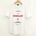ショッピングモンクレール モンクレール MONCLER 2021 SS Tshirt Tシャツ カットソー ロゴ プリント 刺繍 ラバーパッチ 半袖 L ホワイト メンズ