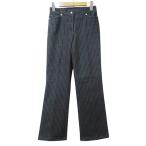  Escada ESCADA Denim брюки полоса джинсы semi flair стрейч Logo 34 S соответствует чёрный черный X женский 