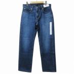 未使用品 ユニクロ UNIQLO タグ付き 25SS レギュラーフィットジーンズ 321-475554 デニム パンツ ストレート 32 81.5cm M相当 ブルー 青 X