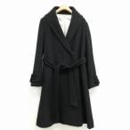 ロイスクレヨン Lois CRAYON 14001876 メルトン 裾刺繍 チェスターコート ガウンコート M ブラック レディース