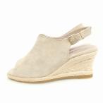 銀座かねまつ GINZA Kanematsu サンダル ウェッジソール エスパドリーユ ミュール スウェード 23cm ライトベージュ レディース