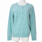 ユニクロ UNIQLO カシミヤカーディガン ニット 長袖 251-128162 厚手 クルーネック M グリーン系 X レディース