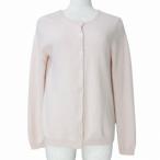 ユニクロ UNIQLO カシミヤカーディガン ニット 長袖 258-073800 厚手 クルーネック M ピンク X レディース