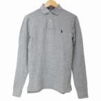 ポロ ラルフローレン POLO RALPH LAUREN 美品 ポロシャツ ロングスリーブ 長袖 SLIM FIT ポニー ワンポイント刺? XS 165/88A グレーX