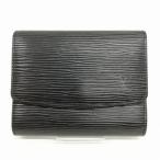 ルイヴィトン LOUIS VUITTON M63472 CA0946 ポルト 12カルト クレディ エピ カードケース 財布 ブラック メンズ