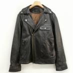 ジョンブル JOHNBULL AH056P ラムレザー ライダース ジャケット ブルゾン M ブラック メンズ