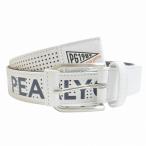  Pearly Gates PEARLY GATES прекрасный товар ремень Golf Logo перфорирование белый темно-синий X женский 