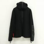プラダスポーツ PRADA SPORT 1999AW ninja fleece hoodie フリース フーディ プルオーバー ジャケット S ブラック メンズ
