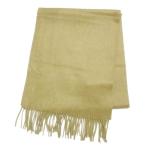 タグ付き アラシャンカシミヤ マフラー フリンジ 茶 ブラウン X レディース