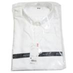 未使用品 ユニクロ UNIQLO タグ付き ファインオックスフォードシャツ 331-072808 長袖 ボタンダウン M オフホワイト X メンズ