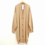 エムエムシックス メゾンマルジェラ MM6 Maison Margiela 18AW ウール ニット ロング カーディガン 美品 M ベージュ系 レディース