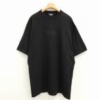 バレンシアガ BALENCIAGA 2020 LION'S LAUREL TEE BBロゴ刺繍 Tシャツ 641675 半袖 XS ブラック メンズ